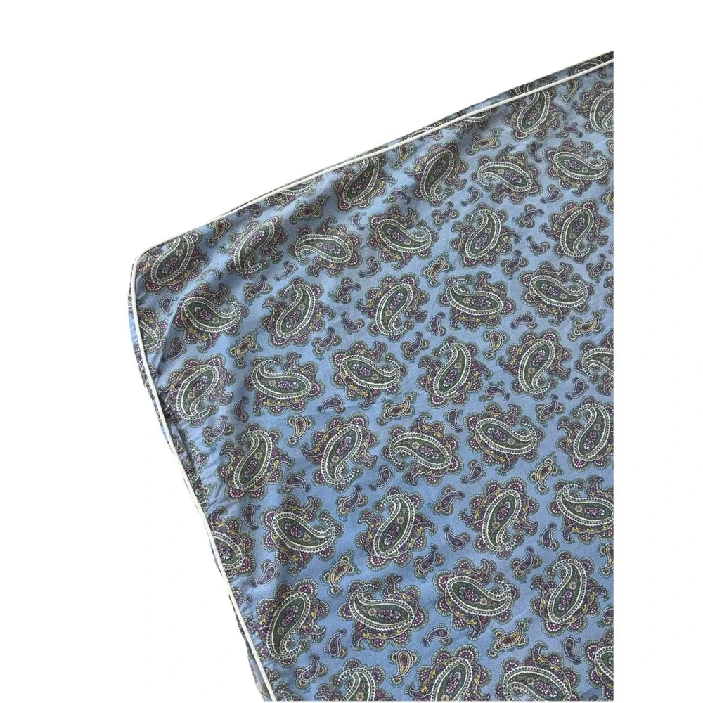 RALPH LAUREN Studio Paisley Oceanside KING Duvet Cover & Shams 100% Cotton ITALY